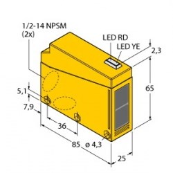 Cảm biến quang Turck Q85BB62D-T9-B Cảm biến quang Turck Q85BB62D-T9-B